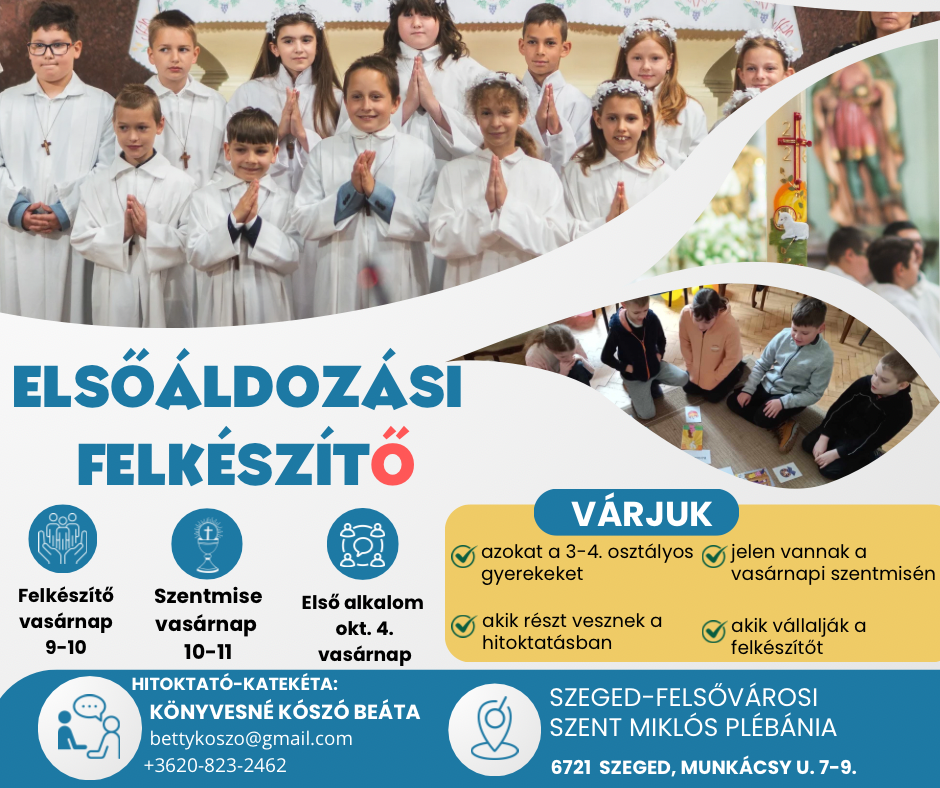 ELSŐÁLDOZÁSI FELKÉSZÍTŐ